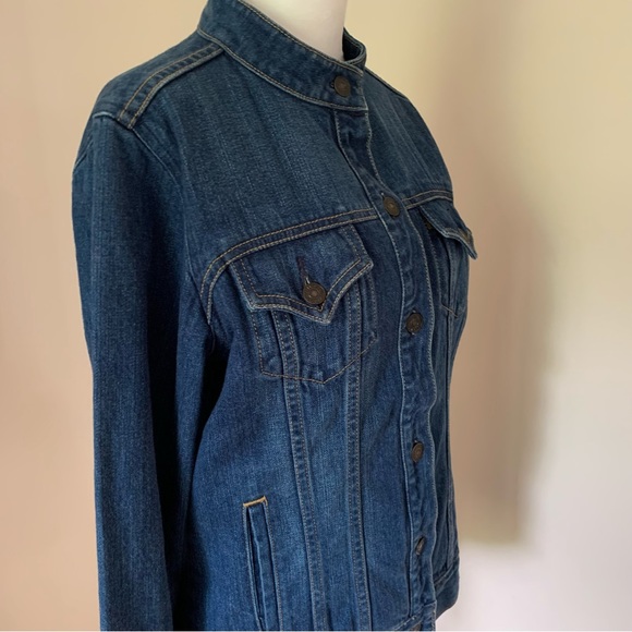 Levi’s Denim Jean Jacket with Nehru Collar Juniors Size 7/9 Excellent Condition - Picture 8 of 8